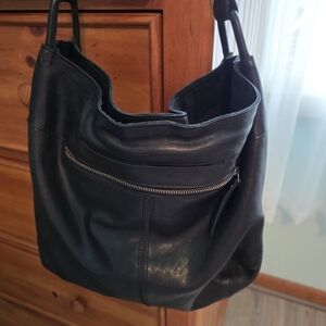 Latico Black Leather Lyons Tote Bag